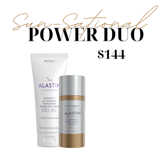 Alastin Sun-Sational Power Duo, $144: SilkShield SPF 30 and A-Luminate Brightening Serum
